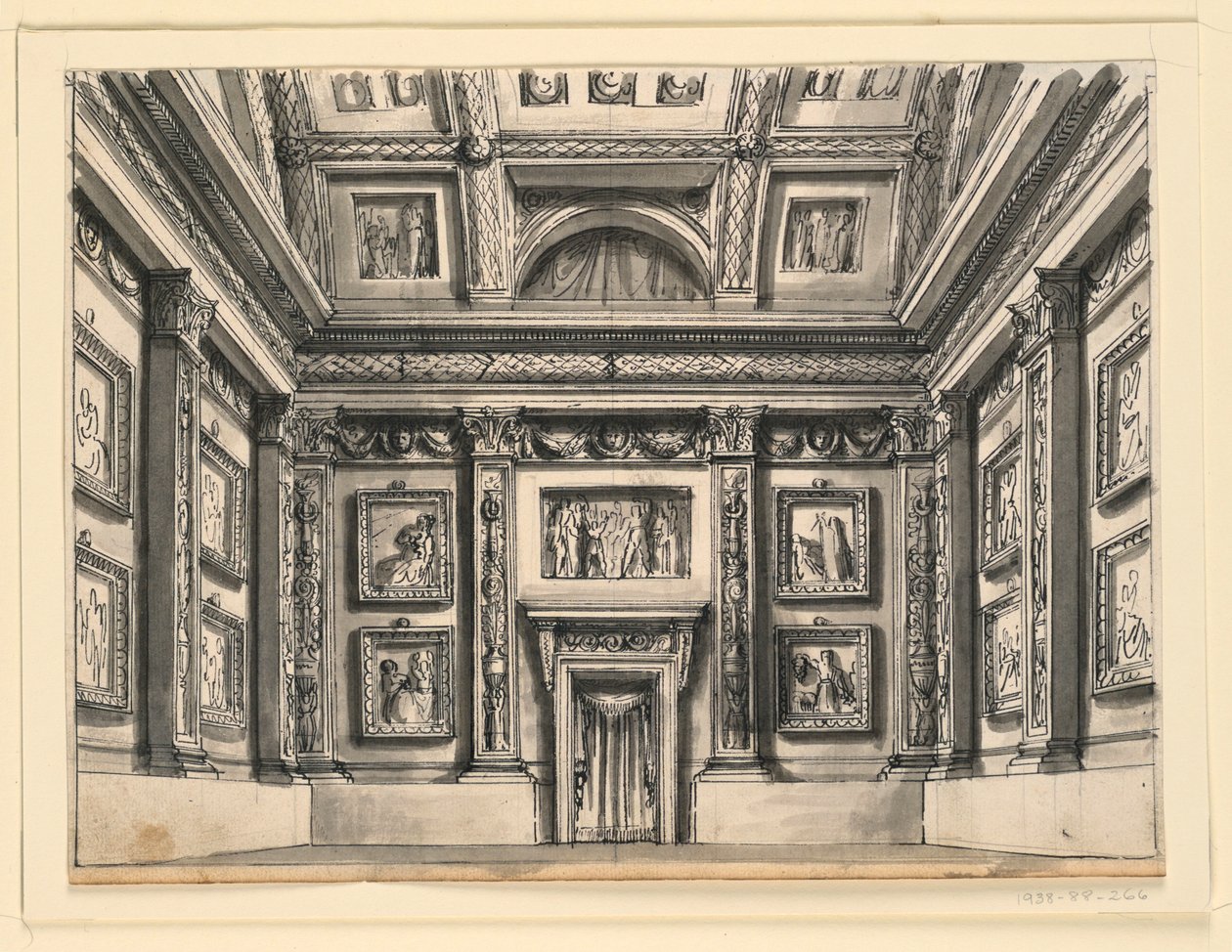 Scenedesign, Palace Interiør af Romolo Achille Liverani