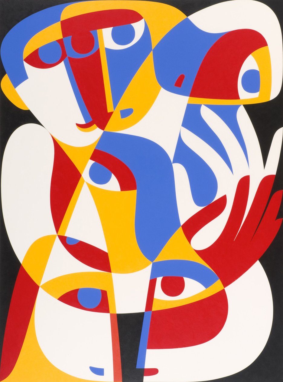 Act of Toleration, 1989 (akryl om bord) af Ron Waddams