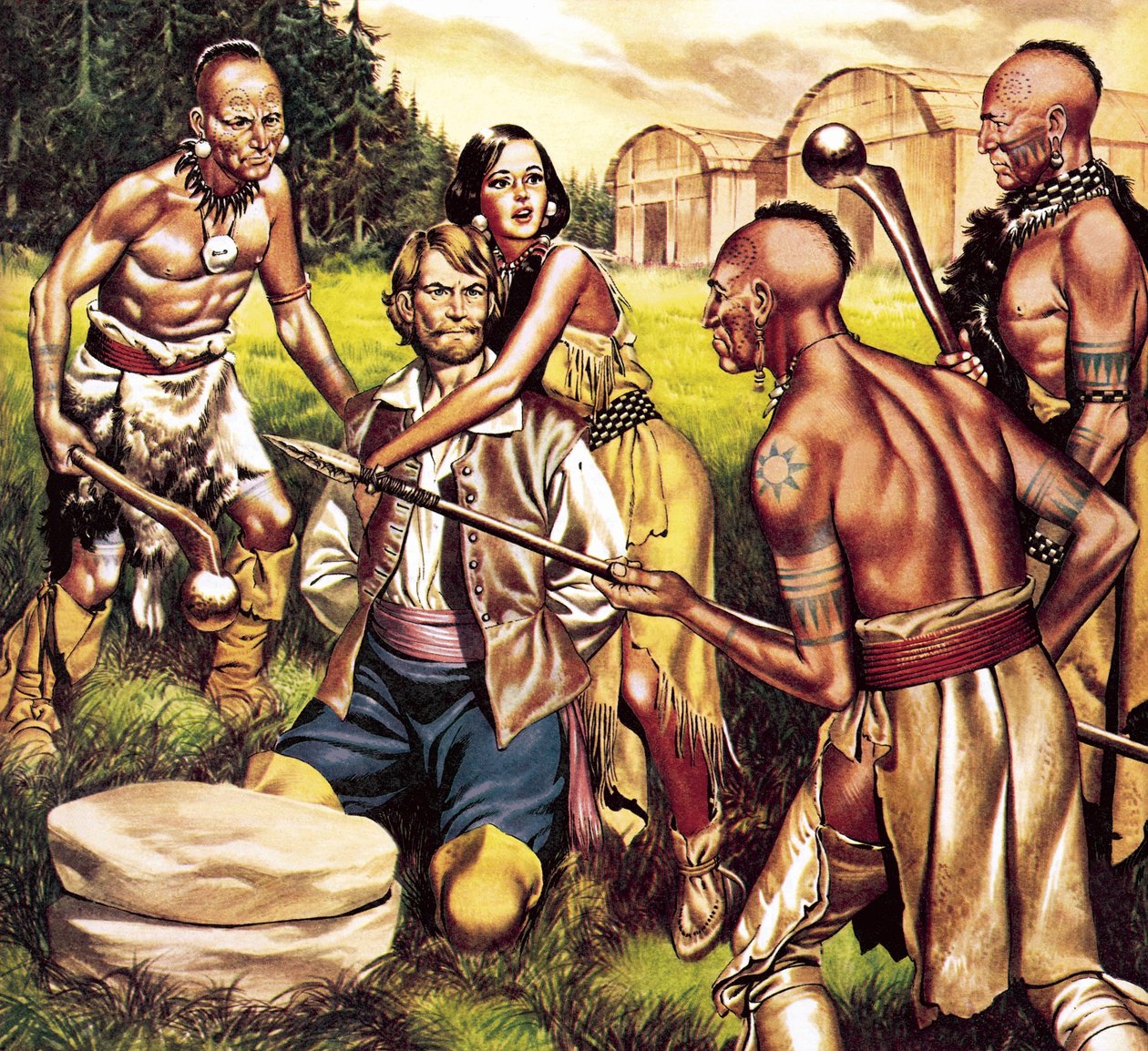 Kaptajn John Smith og Pocahontas af Ron Embleton