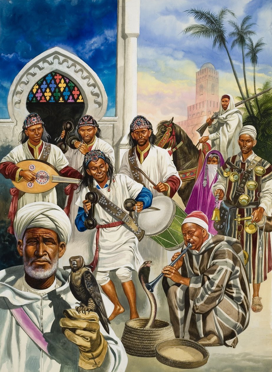 Marrakesh (gouache på papir) af Ron Embleton