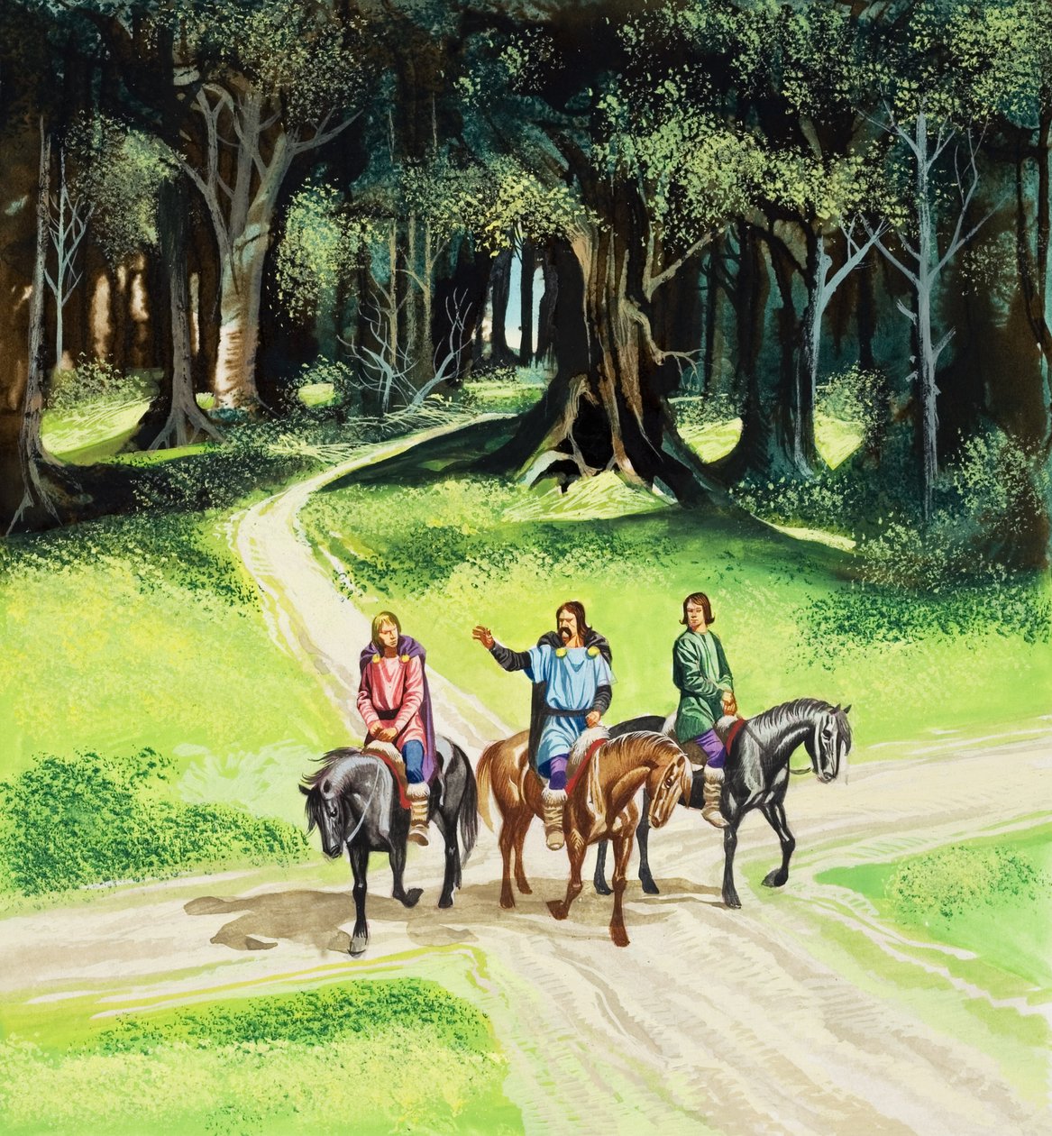 De magiske æbler (gouache på papir) af Ron Embleton