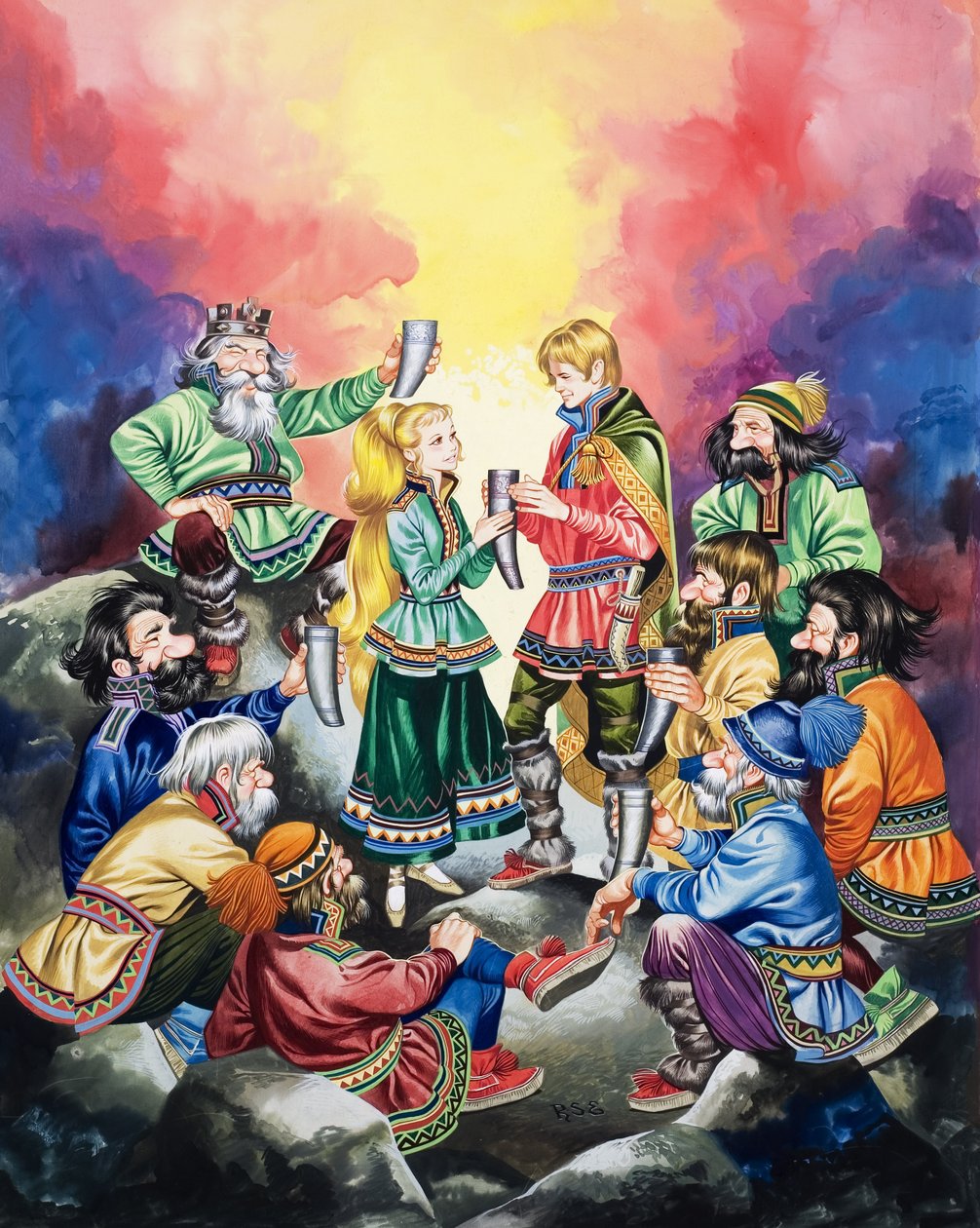 Troldenes hemmelighed (gouache på papir) af Ron Embleton