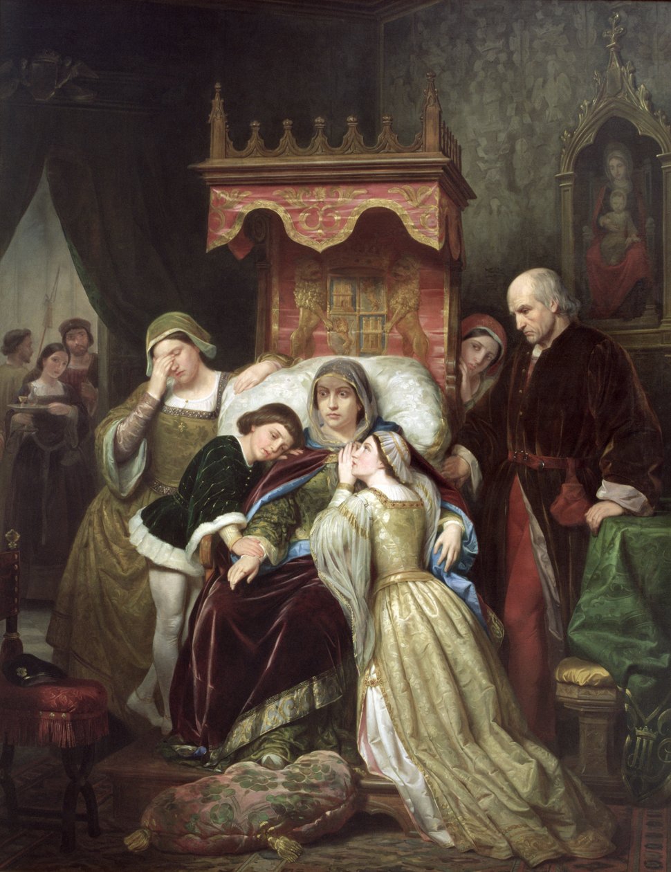 The Madness of Isabel of Portugal, ca. 1855 (olie på lærred) af Roque Pelegri