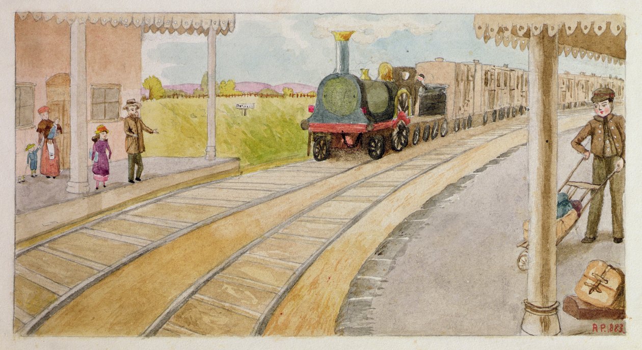 Catching the Train, Addiscombe, 1883 af Rosa Clementina Petherick