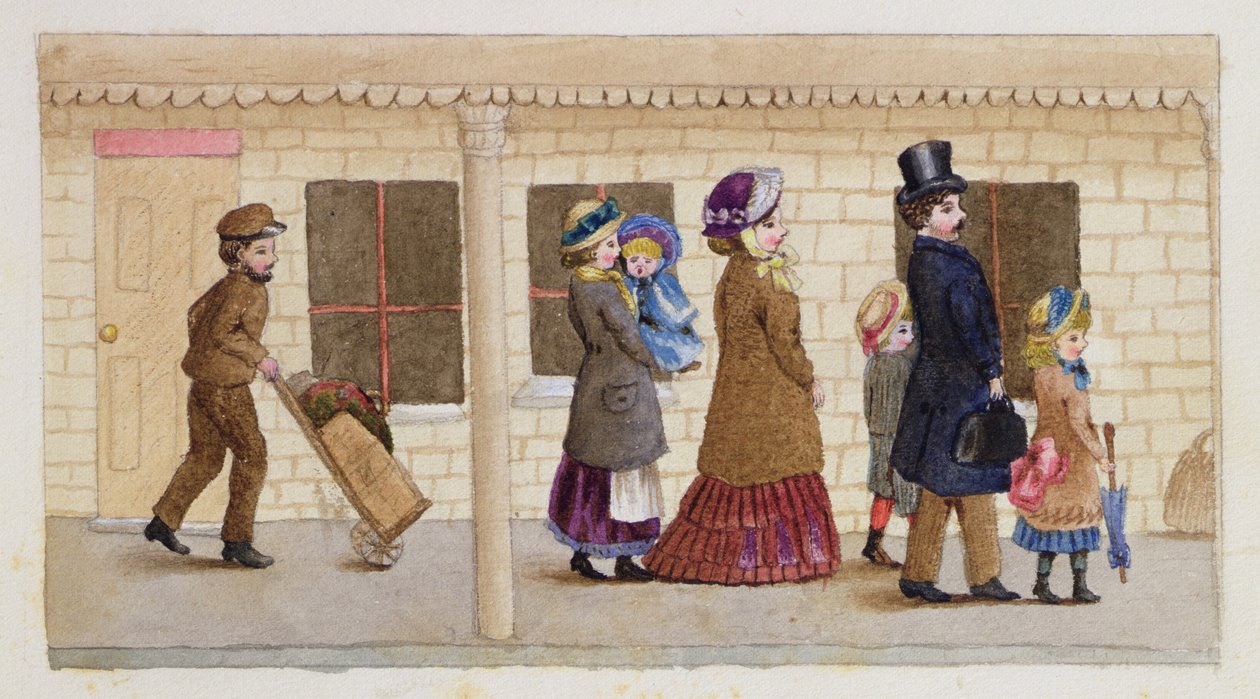 På Stationsplatformen, Addiscombe, 1883 af Rosa Clementina Petherick