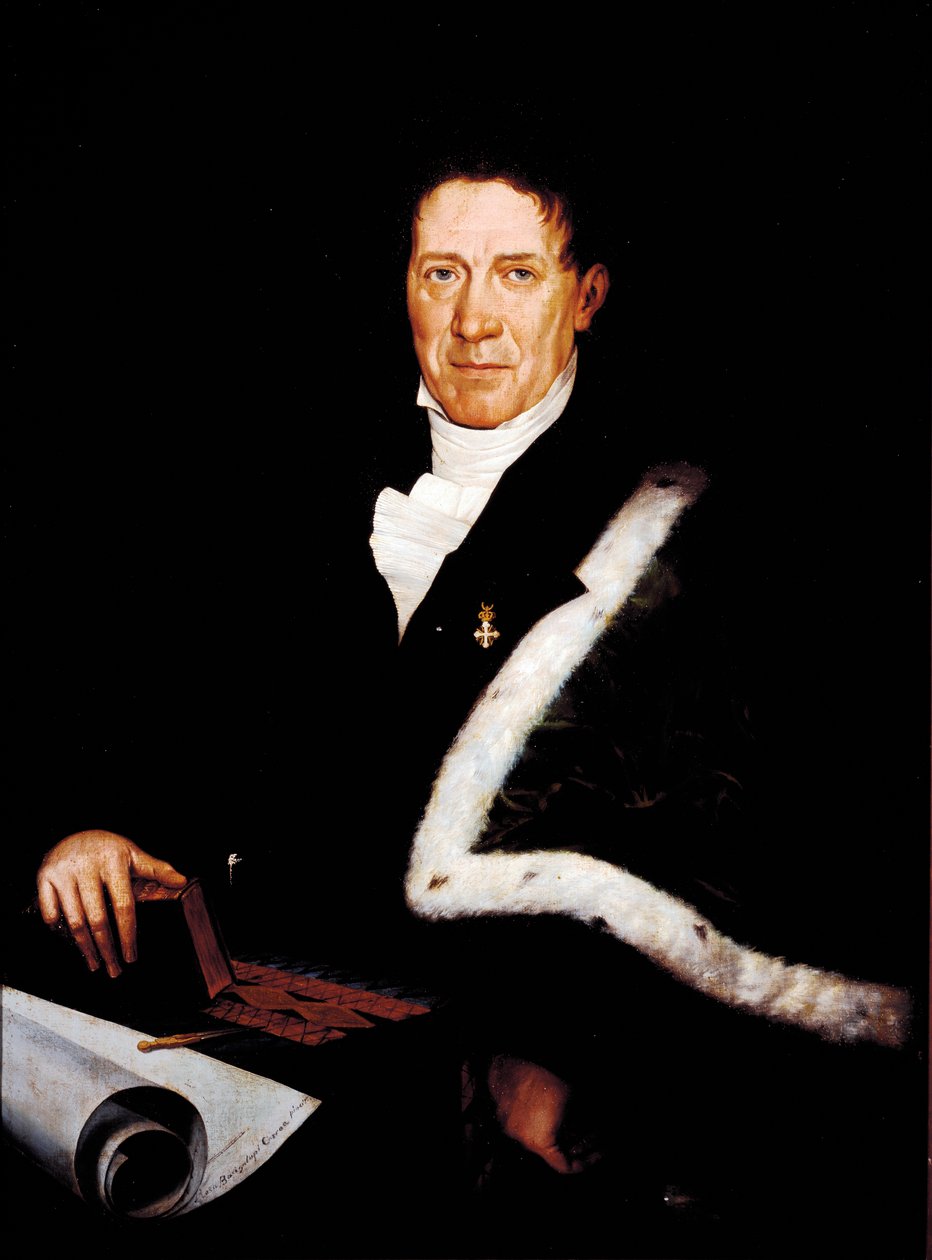 Portræt af arkitekten Carlo Barabino (1768-1835) Maleri af Rosa Bacigalupo Carrera (1800-tallet) 1800-tallets gener, Galleri for moderne kunst af Rosa Bacigalupo Carrea