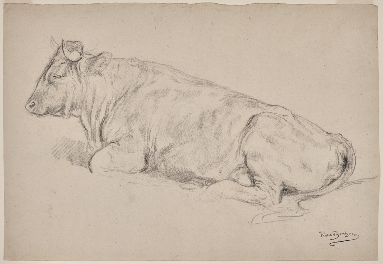 Hvilende tyr af Rosa Bonheur