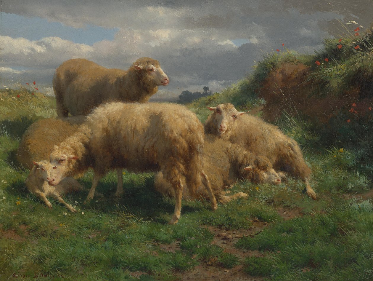 Et landskab med får af Rosa Bonheur