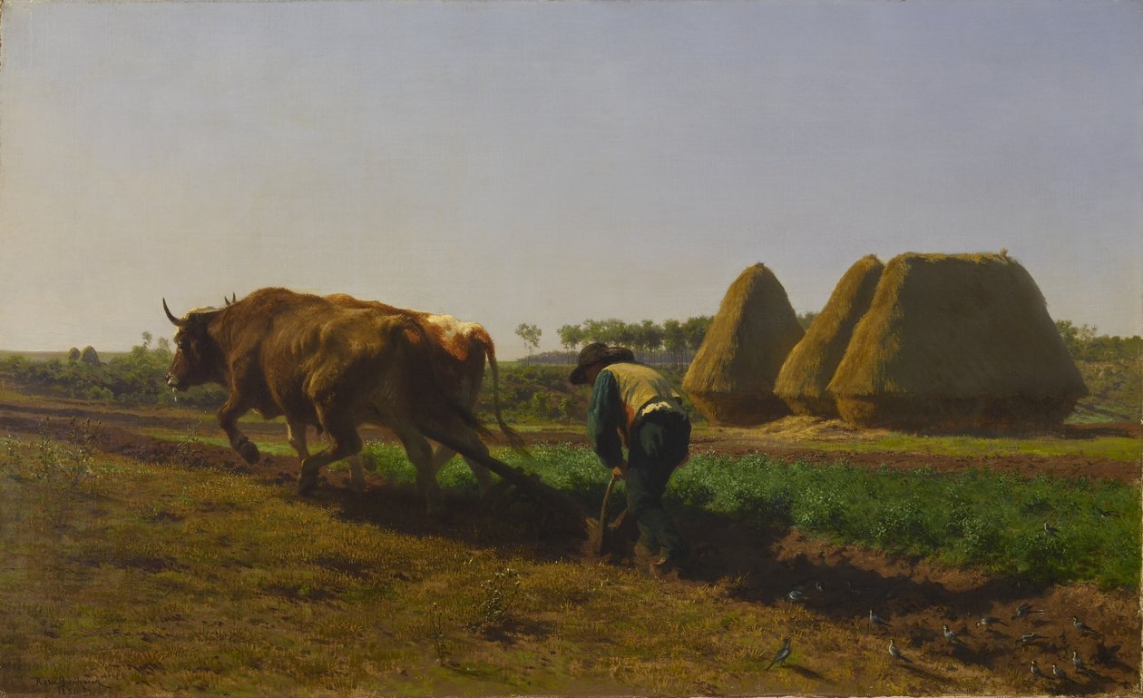 Pløjningsscene af Rosa Bonheur