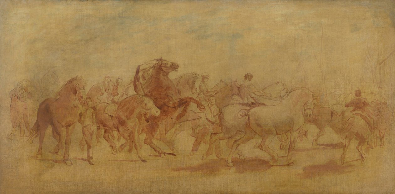Studie til The Horse Fair af Rosa Bonheur