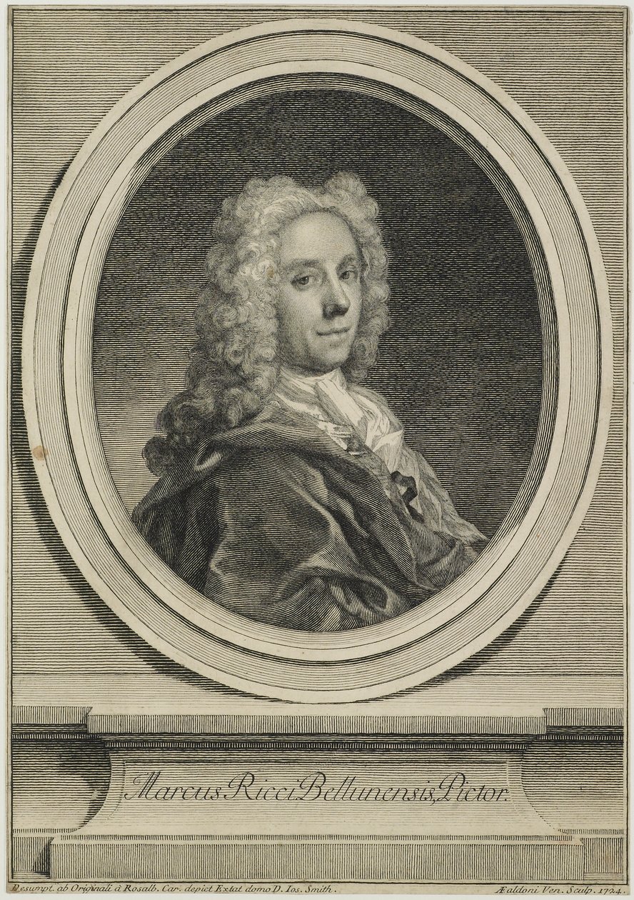 Marcus Ricci Bellunensis, graveret af Antonio Giovanna Faldoni (1690-c.1770), 1724 af Rosalba Giovanna Carriera