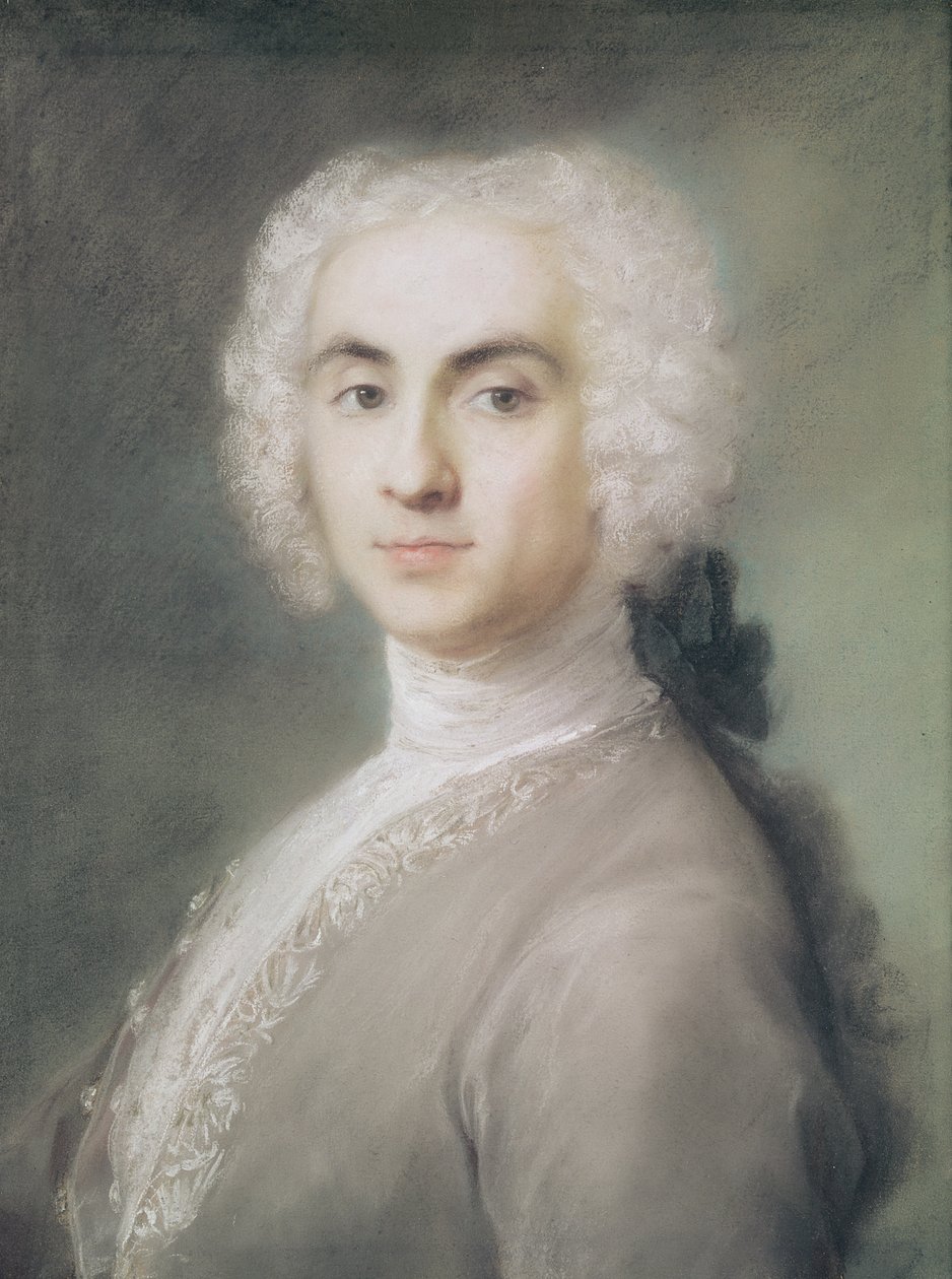 Portræt af en mand (pastel på papir) af Rosalba Giovanna Carriera