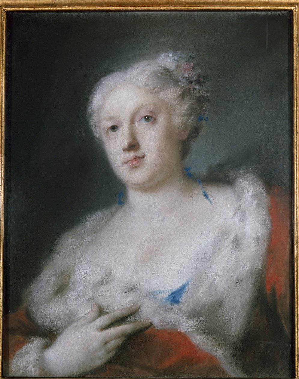 Selvportræt (Selvportræt) Maleri af Rosalba Carriera (1675-1757) Torino, Galleria Sabauda af Rosalba Giovanna Carriera