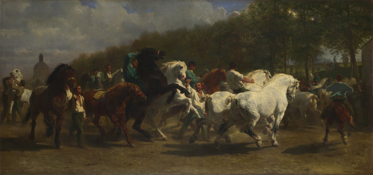 Hestemessen, 1855 af Rosa Bonheur