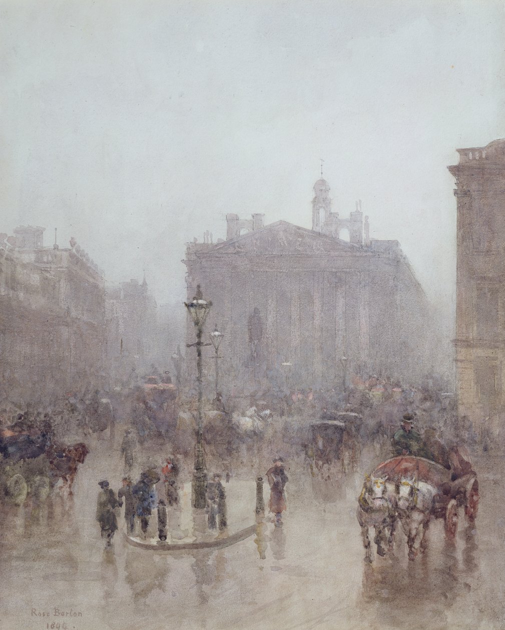 The Royal Exchange, 1894 (wc på papir) af Rose Maynard Barton