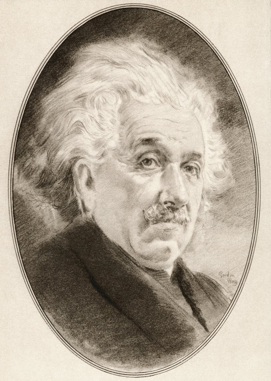 Albert Einstein, fra Living Biography of Great Scientists. af Ross Gordon