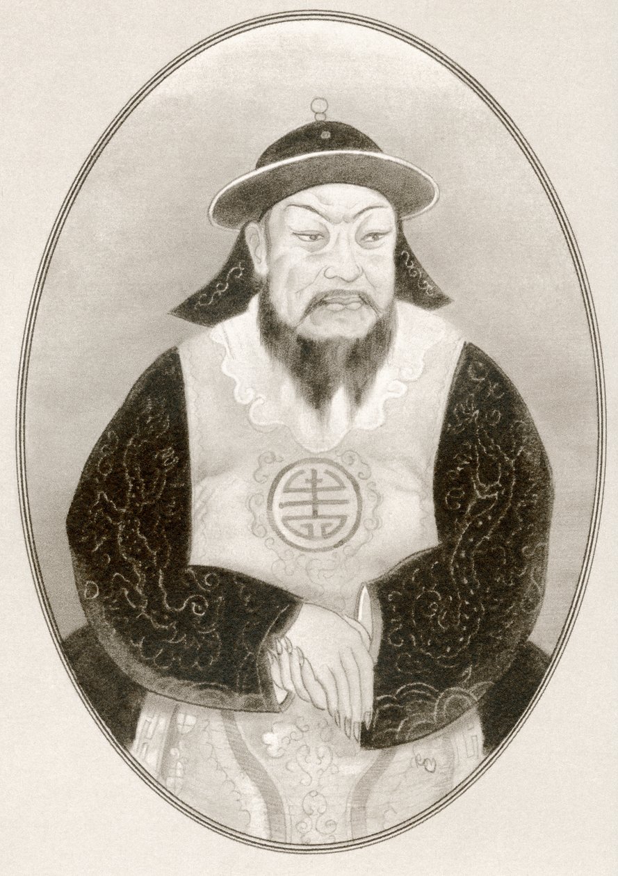 Kublai Khan, fra Living Biography of Famous Rulers. af Ross Gordon