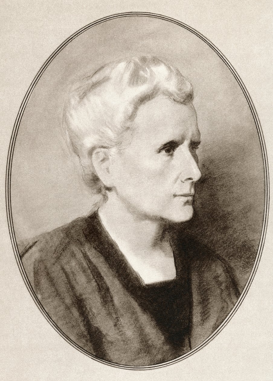 Marie Sklodowska Curie, fra Living Biography of Great Scientists. af Ross Gordon