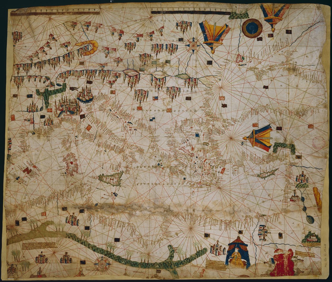 Søkort over Middelhavet og Sortehavet, 1440