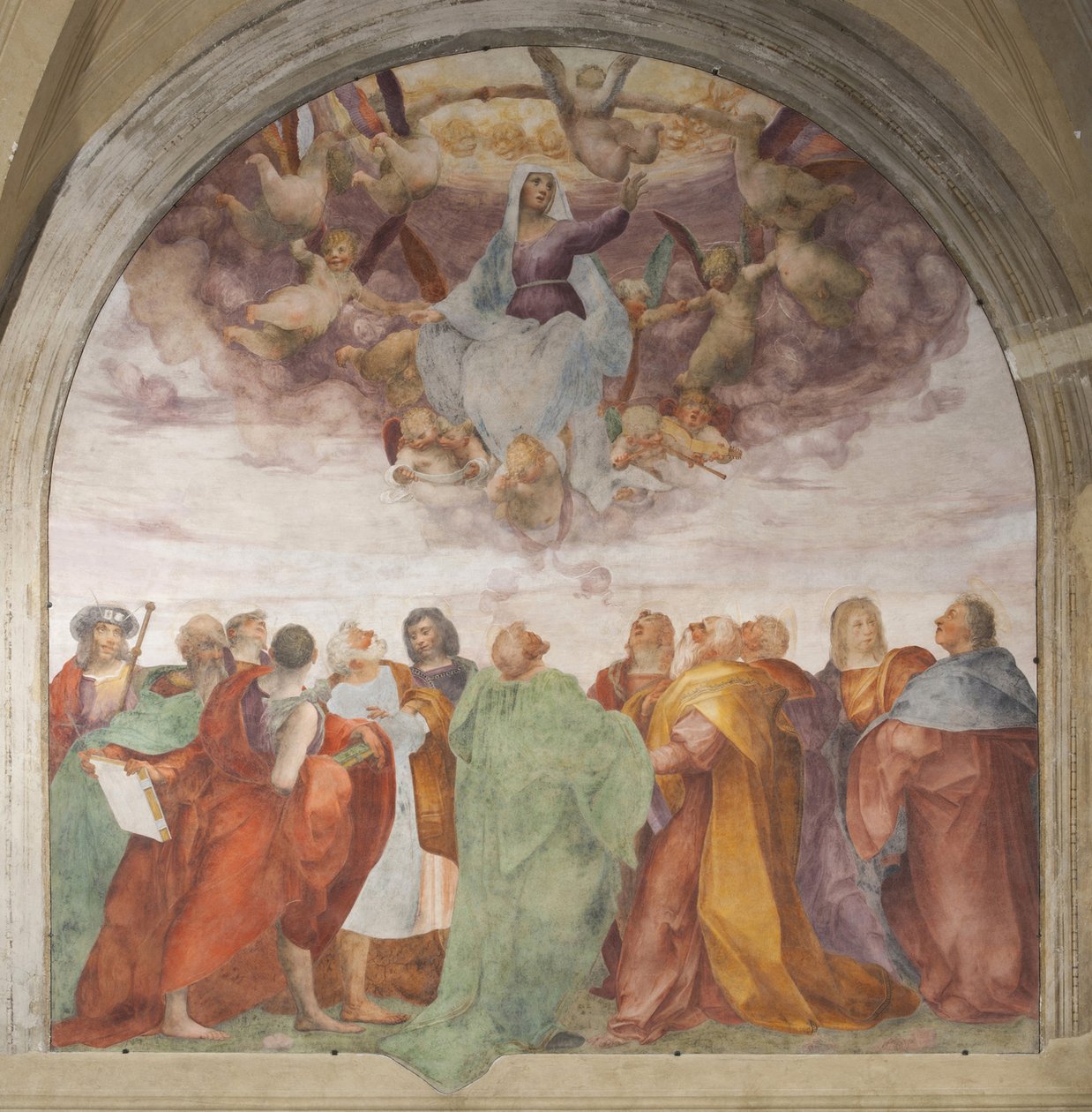 Den hellige jomfru Marias himmelfart af Rosso Fiorentino