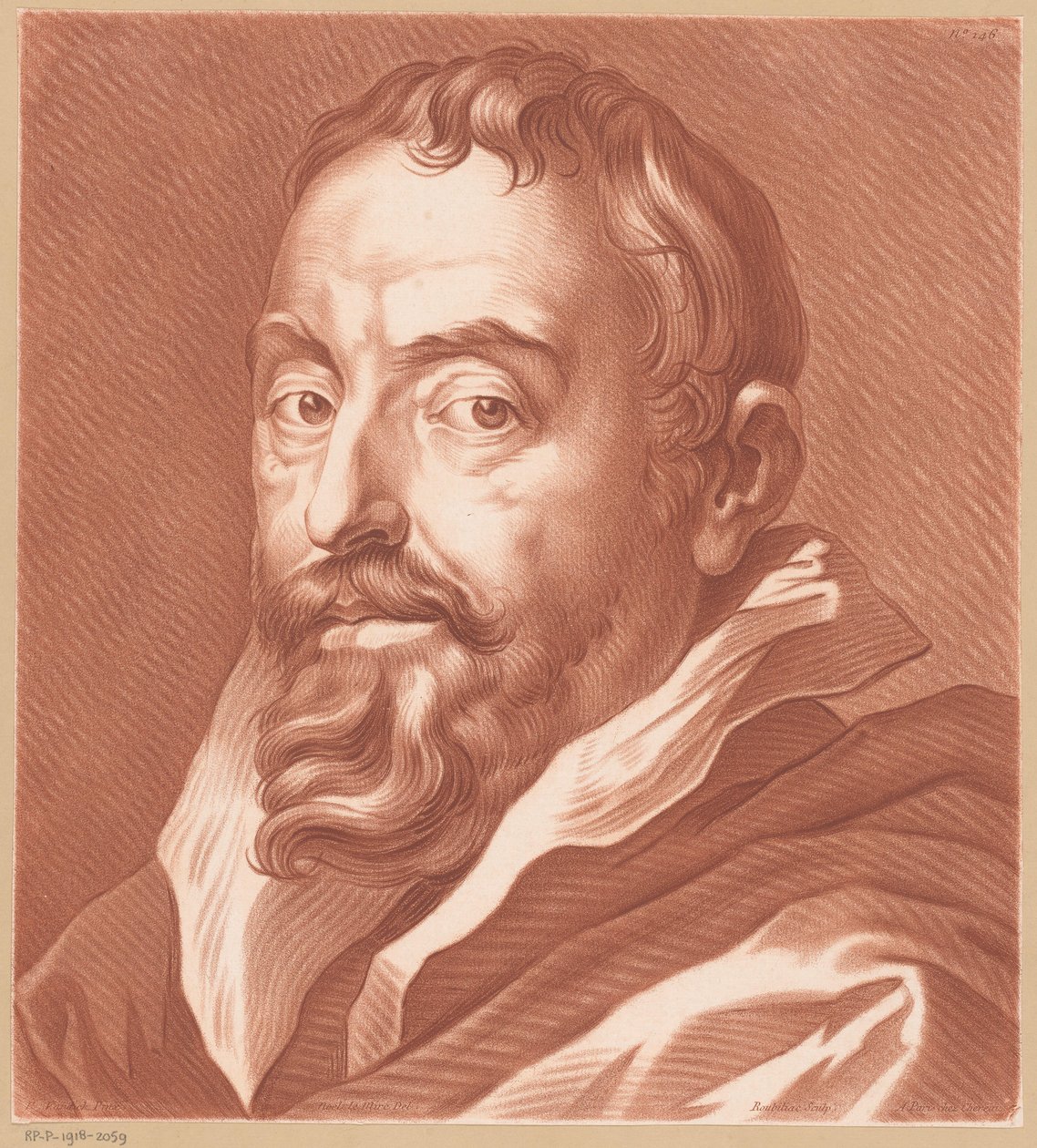 Buste af en mand af Louis François Roubillac