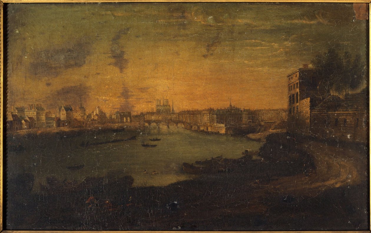 Udsigt over Île Saint-Louis og Île de la Cité fra Pointe de l