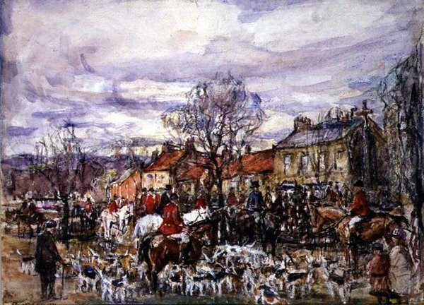 Møde af Hounds af Rowland Henry Hill