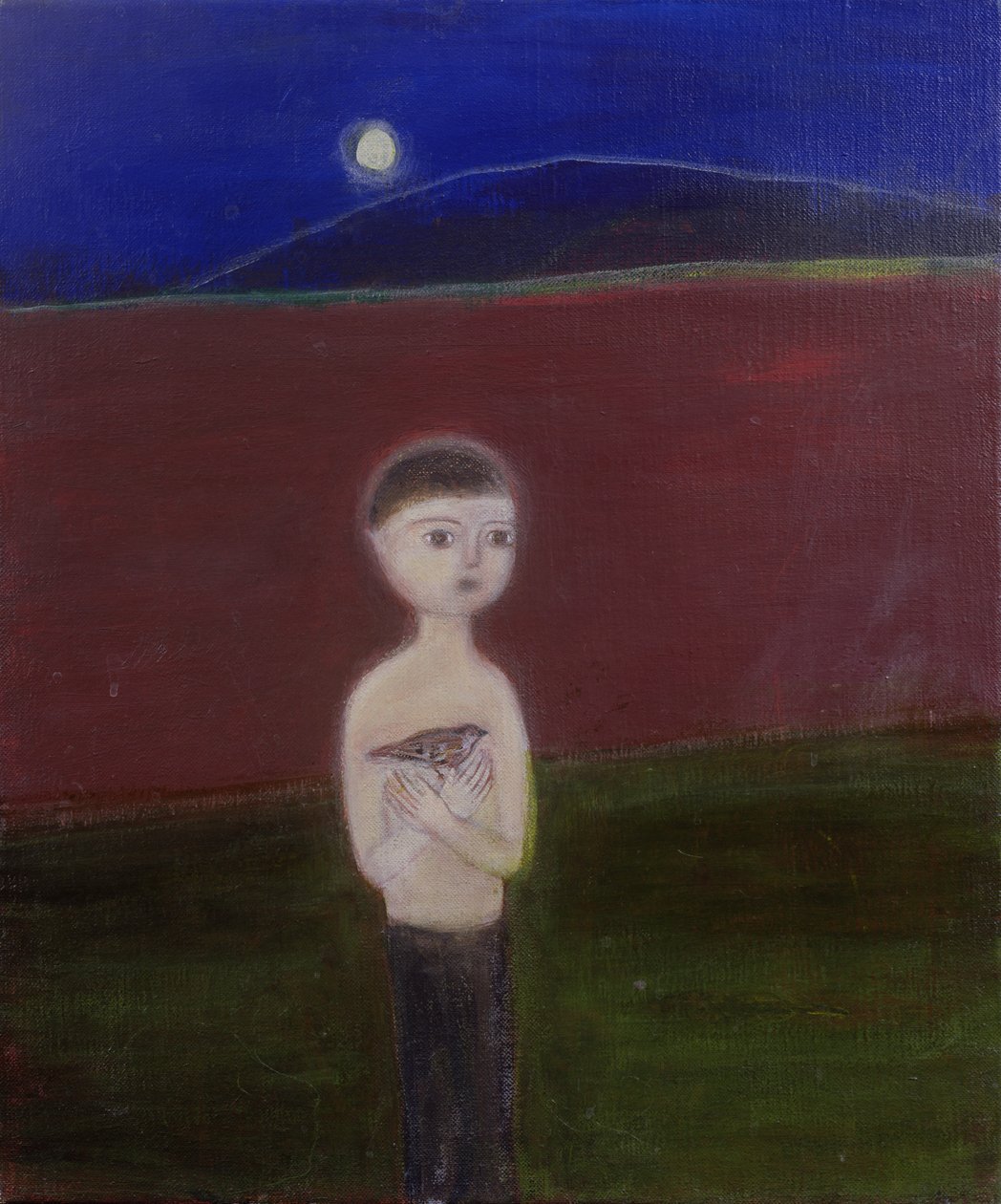 Boy in the Moonlight, 2002 akryl på lærred) af Roya Salari