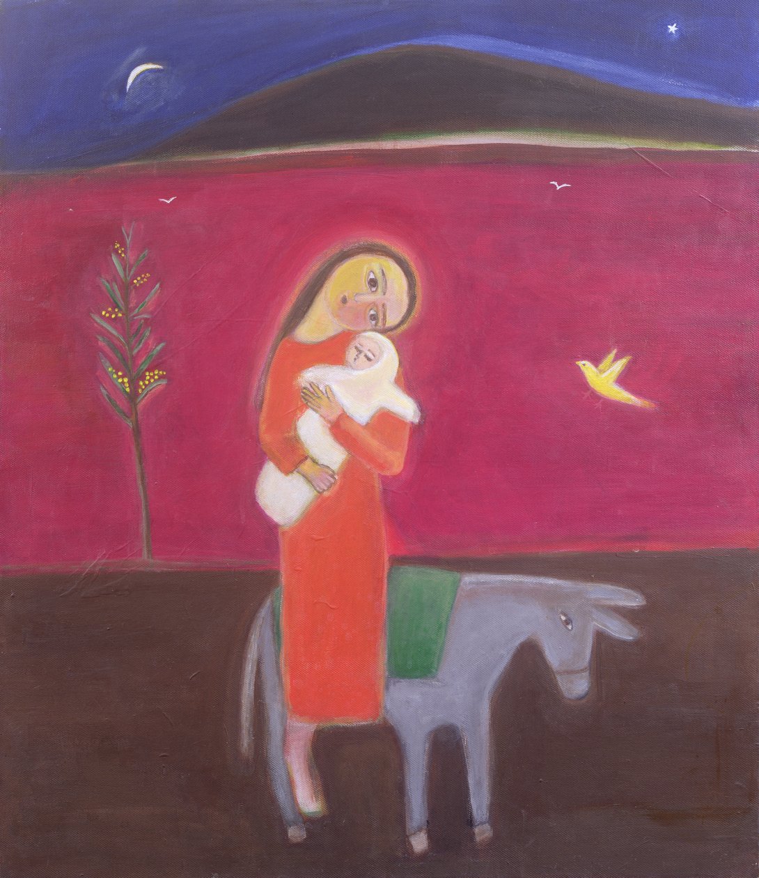 The Exiled, 2002 (akryl på lærred) af Roya Salari