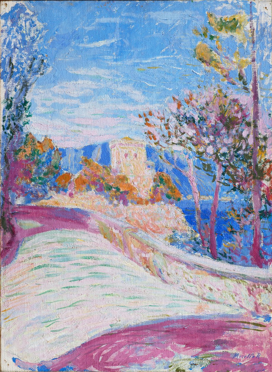 Vej og træer, c.1915-18 af Rubaldo Merello