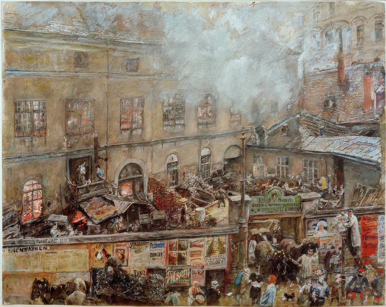 Kitschelt -jernstøberiet i Skodagasse i Wien af Rudolf von Alt