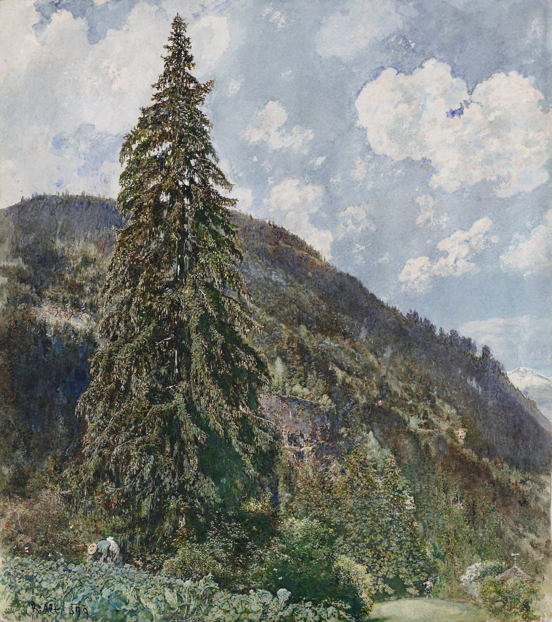 Den gamle Gran i Bad Gastein af Rudolf von Alt
