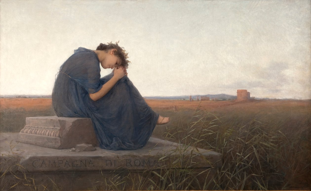 Roms landskab. Grabmal der Caecilia Metella af Rudolf Bacher