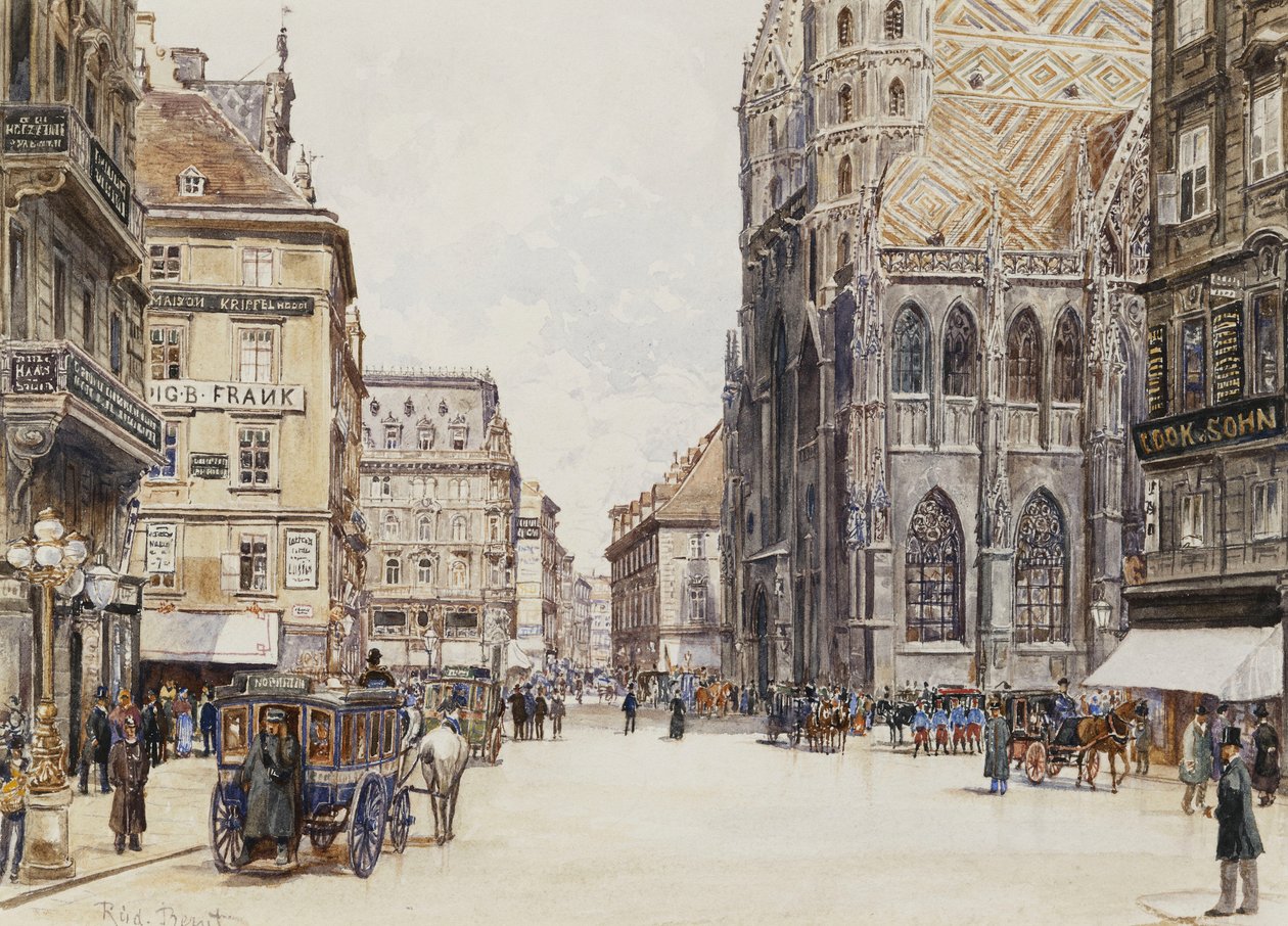 Stephansplatz, Wien, af Rudolf Bernt