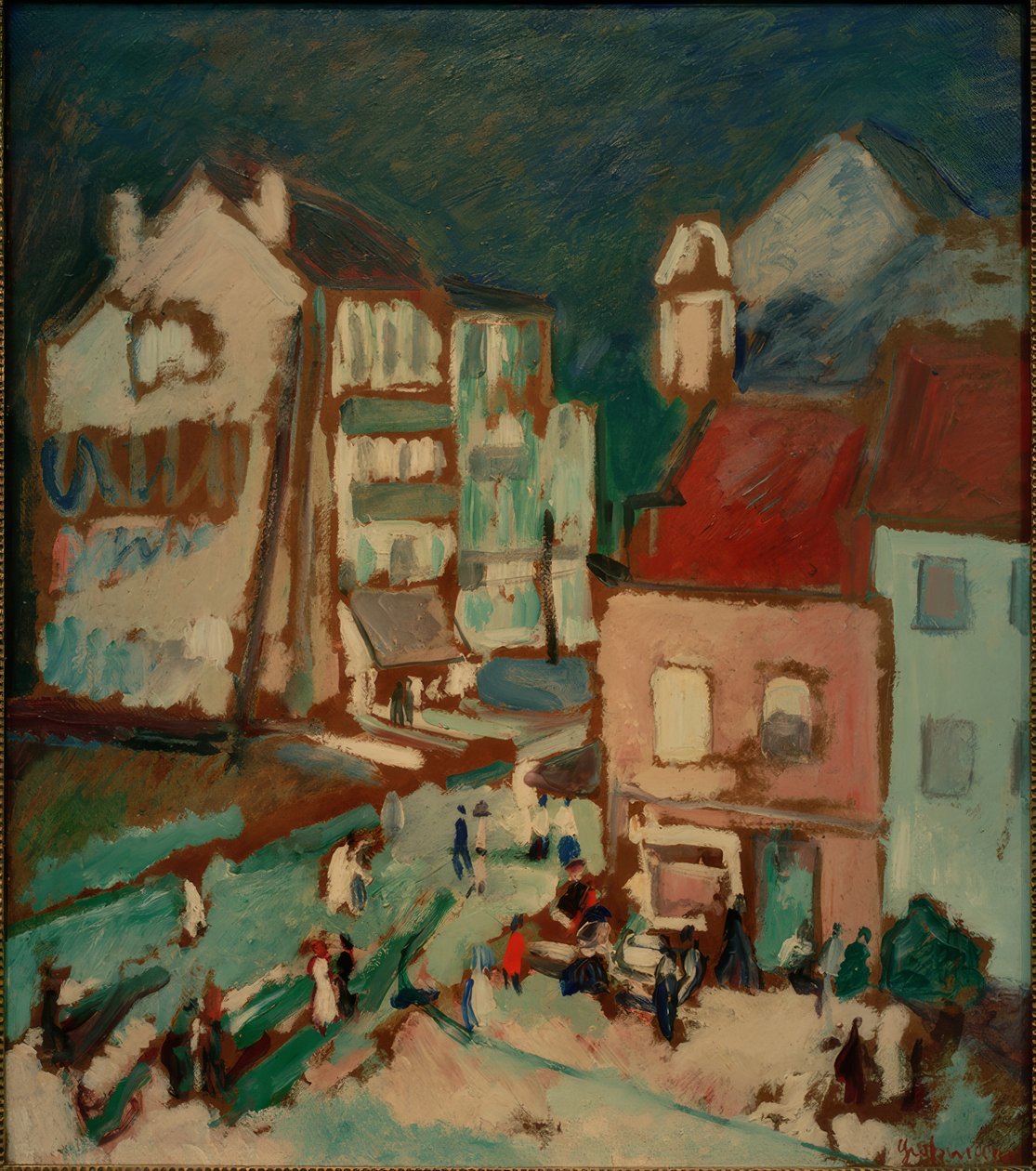 Gadebillede i Knokke af Rudolf Grossmann