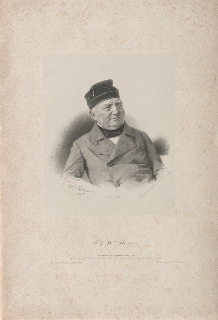 Friedrich Georg Wilhelm Vasily Yakovlevich von Struve 1793-1864, 1857. af Rudolf Hoffmann