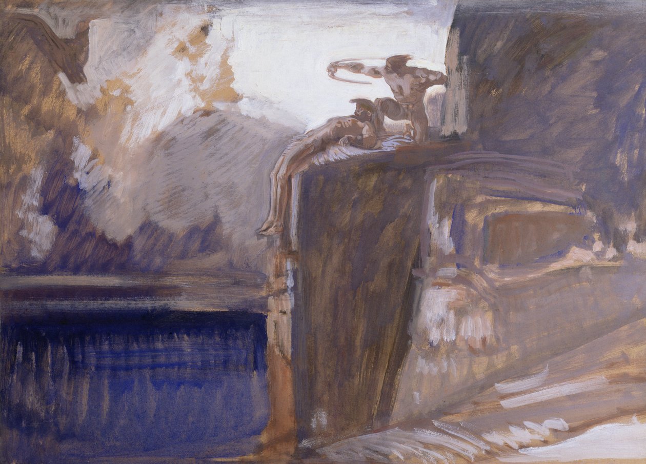Frigivelsen af Prometheus (olie på kort) af Rudolf Jettmar