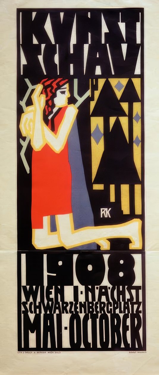 R.Kalvach, plakat fra Wien Art Show 1908 af Rudolf Kalvach