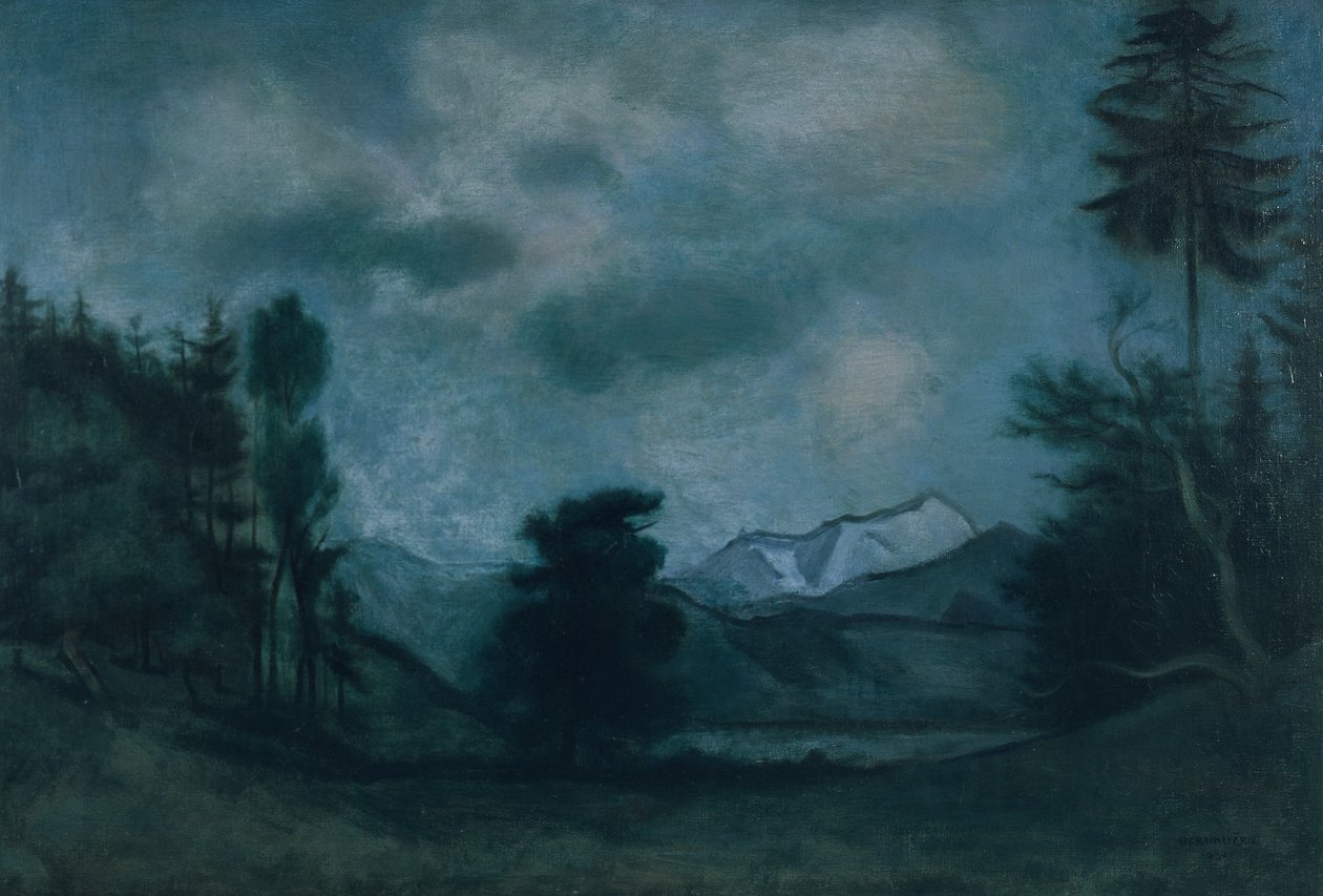 Alpine Landskab af Rudolf Kremlicka