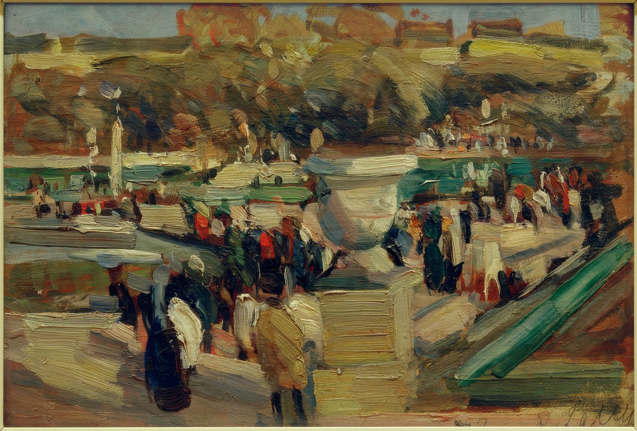 Fodgænger i parken (Jardin du Luxembourg), Paris af Rudolf Levy