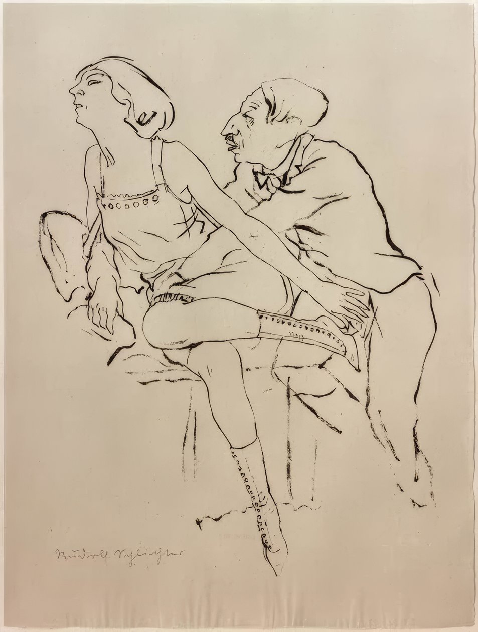 Fristelsen (kærlighedssamtale) af Rudolf Schlichter