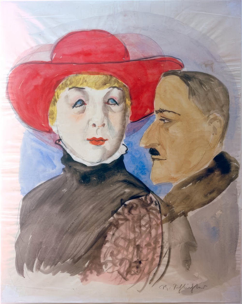 Par (Margot og hendes kæreste) af Rudolf Schlichter