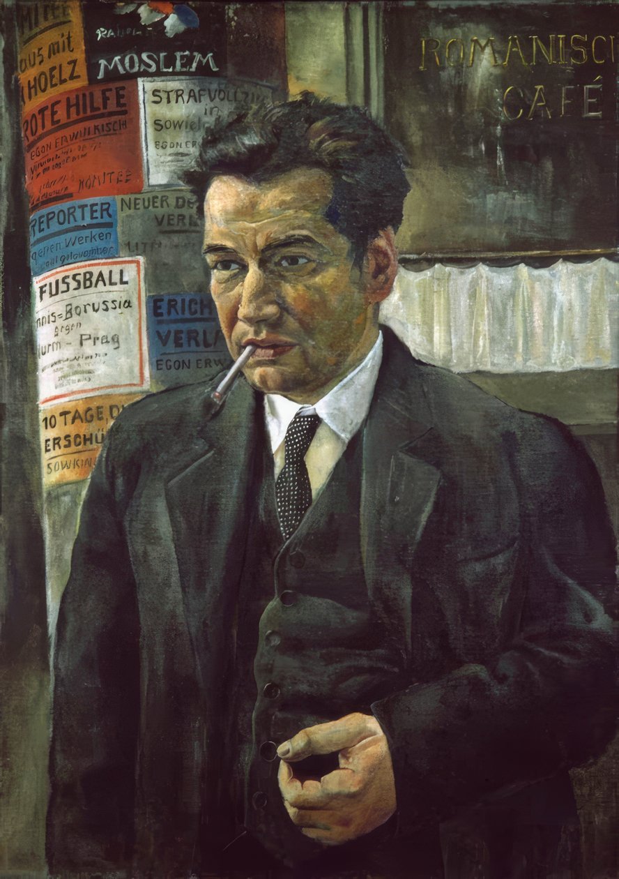 Portræt af Egon Erwin Kisch af Rudolf Schlichter