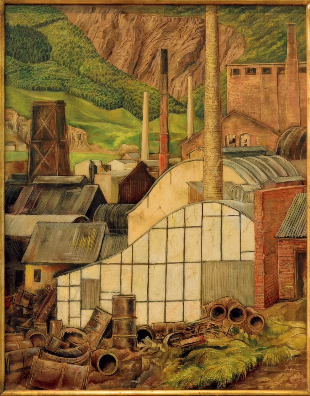 Nedlagt fabrik af Rudolf Schlichter