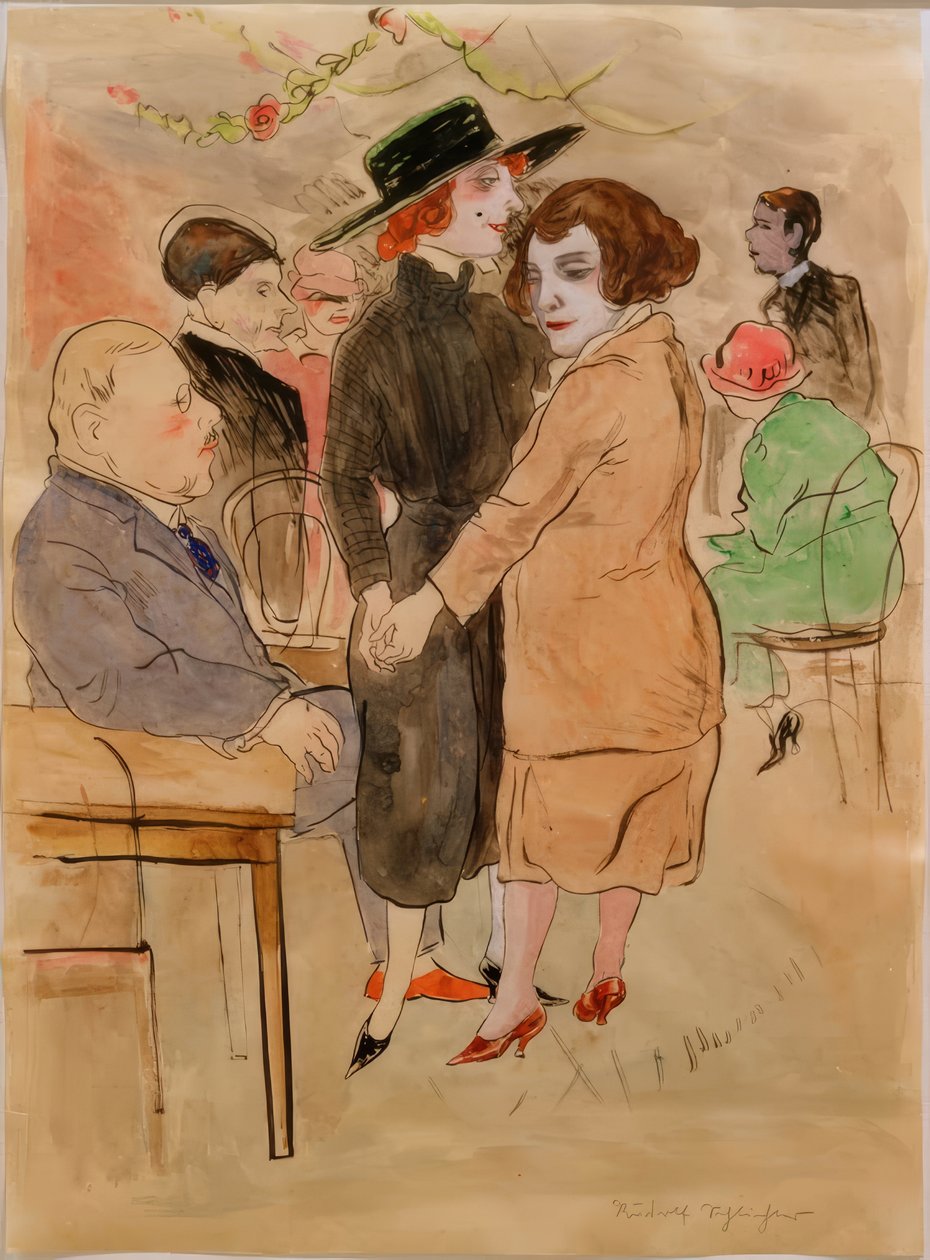 Dansende par af Rudolf Schlichter