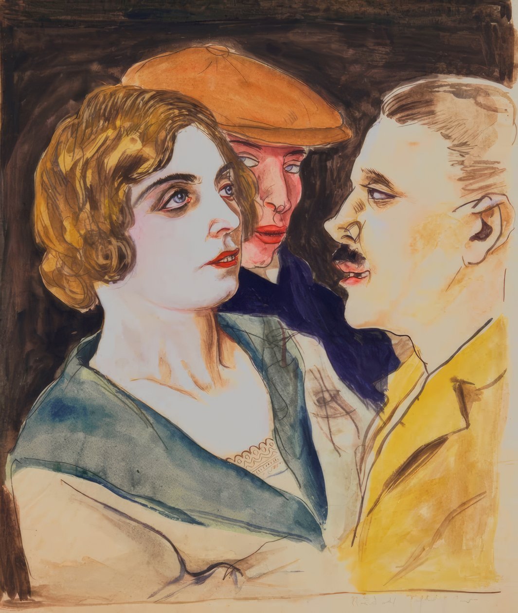 Danspar og tilskuere af Rudolf Schlichter