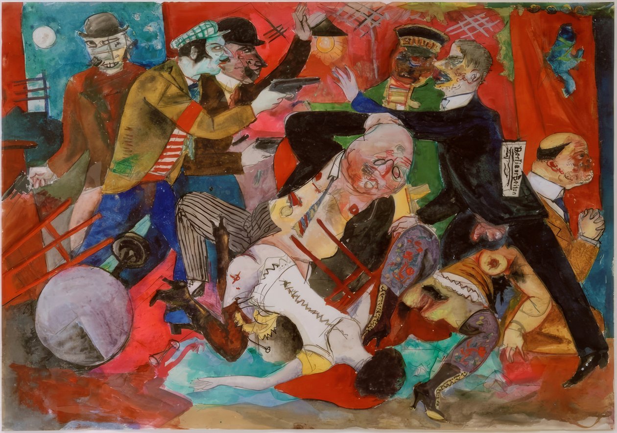 Røveri i bordel af Rudolf Schlichter