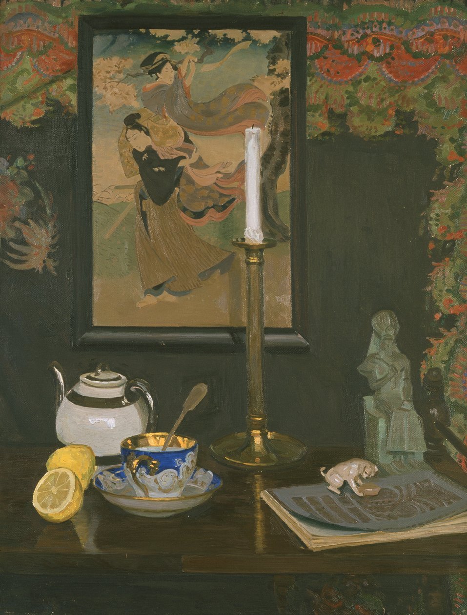 Stilleben med lysestage af Rudolf Vejrych