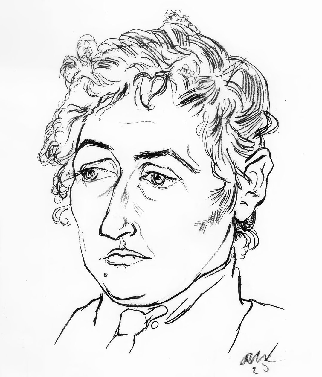 Kvindelig hoved af Rudolf Wacker