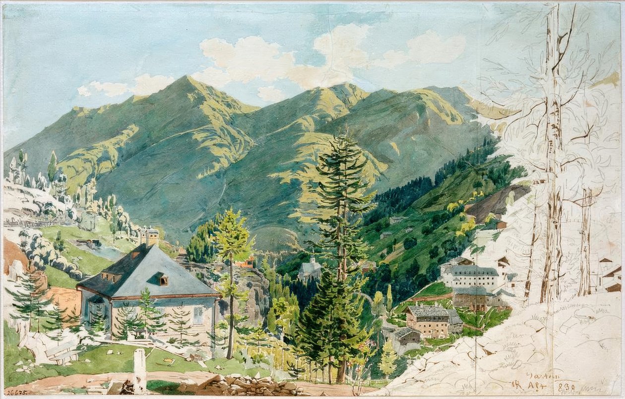 Udsigt over Gastein med Gamskarkogel af Rudolf von Alt
